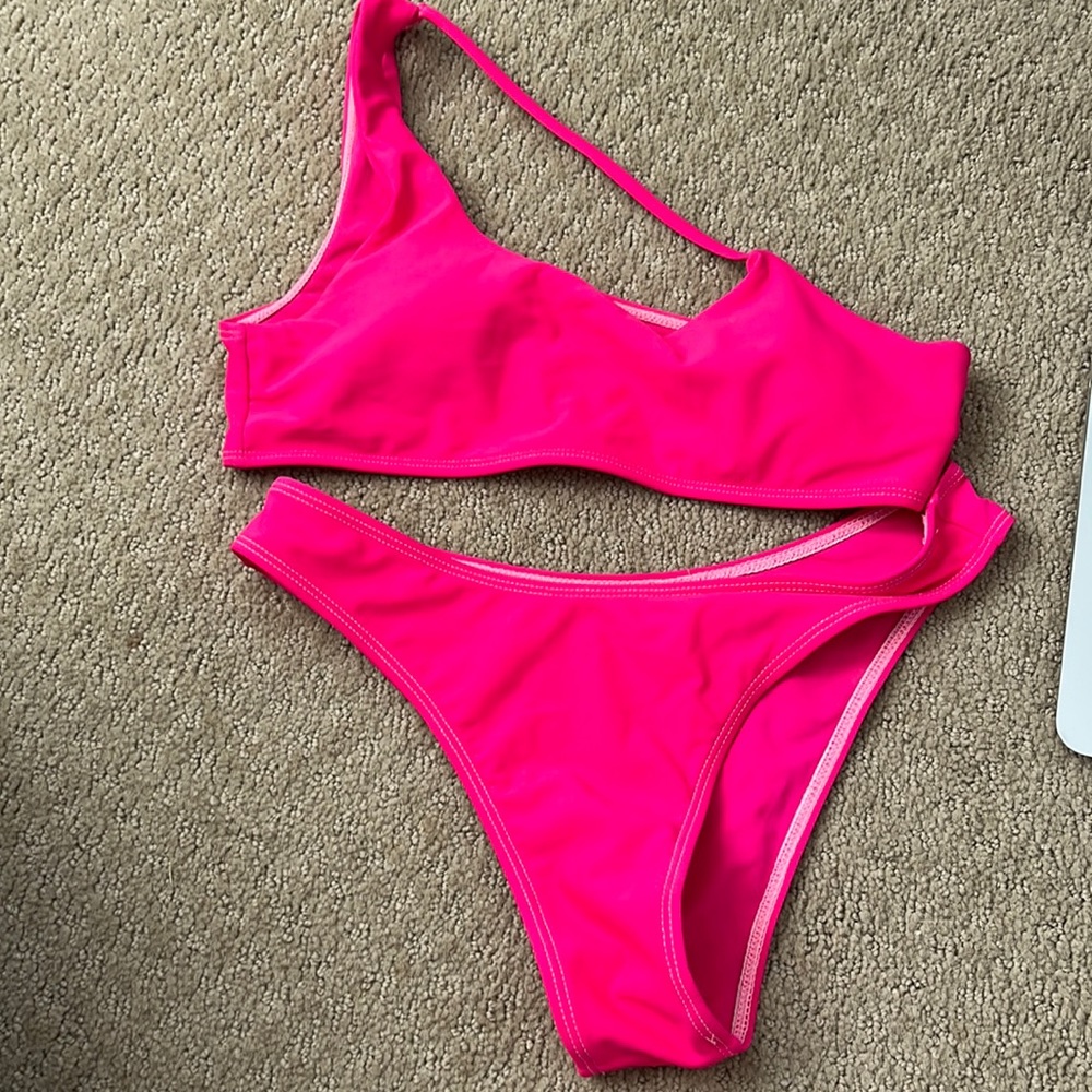Small Shein One shoulder Bikini Set